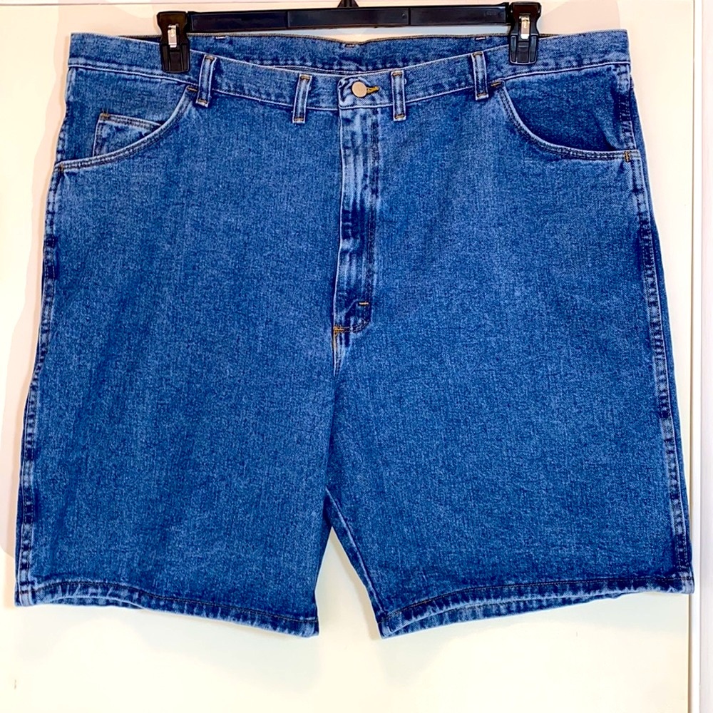 Wrangler Vintage Big Man Hero Original Cotton Denim Blue Jean Shorts 46 waist - Picture 4 of 8